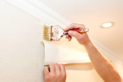 Pose de papier peint à Guiche — revêtements muraux et toiles de verre